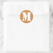 Letter M Peru Gold Stencil Alphabet von Janz Runder Aufkleber (Tasche)