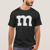 Letter M Simple Lazy Halloween Costume Group Gesch T-Shirt (Vorderseite)