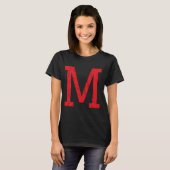 Letter M Uppercase Alphabet Initial Classic School T-Shirt (Vorne ganz)