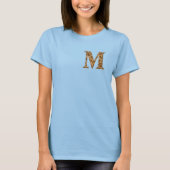 Letter M Vorname Monogram Erstleopard Print T-Shirt (Vorderseite)