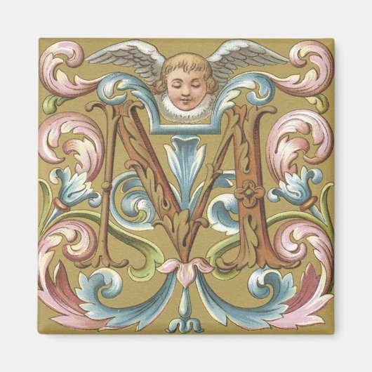 Letter M with Angel - Magnet (Vorne)