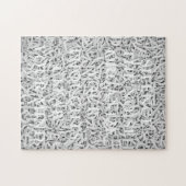 Letter Mix Chic Minimalistisch Monotone Puzzle (Horizontal)
