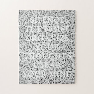 Letter Mix Chic Minimalistisch Monotone Puzzle