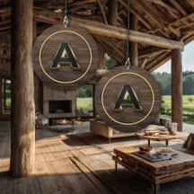 Letter Monogram Rustic Gold Zuhause