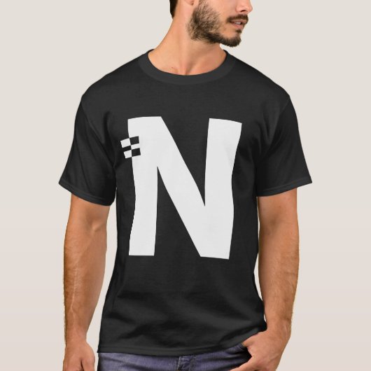 Letter N Alphabet Initial Monogram T-Shirt (Vorderseite)