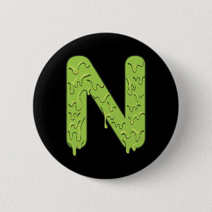 Letter N Alphabet Initialen Halloween Kostümkids Button
