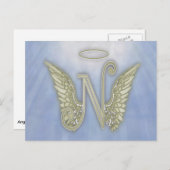 Letter N Angel Monogram Postkarte (Vorne/Hinten)
