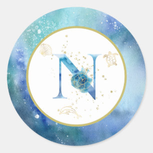 *~* LETTER N - Aufkleber für Nautical Beach Envelo
