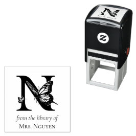 Letter N Butterfly Monogramm aus der Bibliothek Permastempel