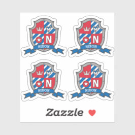 Letter N individuelle Name Nixon Wolf Hundeschritt Aufkleber