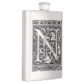 Letter N Mittelalterliche Monogram Art Nouveau Flachmann (Rechts)