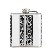 Letter N Mittelalterliche Monogram Art Nouveau Flachmann (Rückseite)