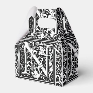 Letter N Mittelalterliche Monogram Art Nouveau Geschenkschachtel