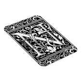 Letter N Mittelalterliche Monogram Art Nouveau Magnet (Rechte Seite)