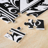 Letter N Mittelalterliche Monogram Art Nouveau Puzzle (Seite)