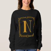 Letter N Monogram Alphabet N Initial Geometric Dec Sweatshirt (Vorderseite)