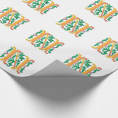 Letter N Monogram-Lilie Geschenkpapier (Ecke)