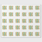 Letter N Monogram-Lilie Geschenkpapier (Flach)