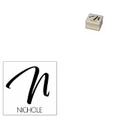 Letter N Monogram Personalisierte Gummi-Briefmarke Gummistempel (Stempel)