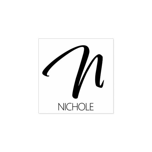 Letter N Monogram Personalisierte Gummi-Briefmarke Gummistempel (Prägung)