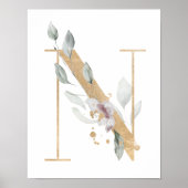 Letter N Monogram Poster (Vorne)