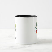 Letter N Monogram Ursprünglicher Berry Wreath Tasse (Zentrum)