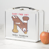 Letter N Night Eagle Name Allergien zurück zur Sch Metall Brotdose (Beispiel)