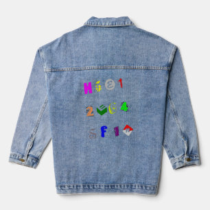 Letter & Number Baby Jeansjacke