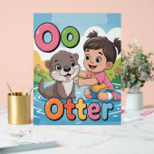 Letter O Alphabet Poster – O is for Otter  Cute  (Hochzeit)