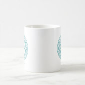 Letter O Aquamarin Monogram Moderner Name Kaffeema Kaffeetasse (Mittel)