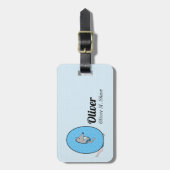 Letter O Blue Opossum for Boys Gepäckanhänger (Vorderseite vertikal)