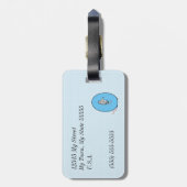 Letter O Blue Opossum for Boys Gepäckanhänger (Rückseite vertikal)