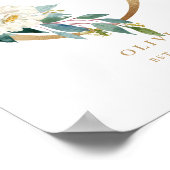 Letter O Blush Monogram Gold Foil Kinderzimmer Poster (Ecke)