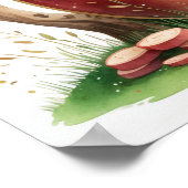 Letter O Cherry Blossom Fairy Art Poster Alphabet (Ecke)