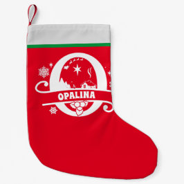 Letter O Christmas Monogram Initial Name Red White Kleiner Weihnachtsstrumpf