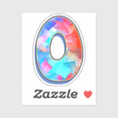 Letter O - Color Mix Aufkleber (Blatt)