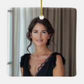 Letter O Elegant Monogram Weihnachtsschmuck (Rückseite)