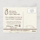 Letter O Happy Birthday Cupcake Business Postkarte (Rückseite)