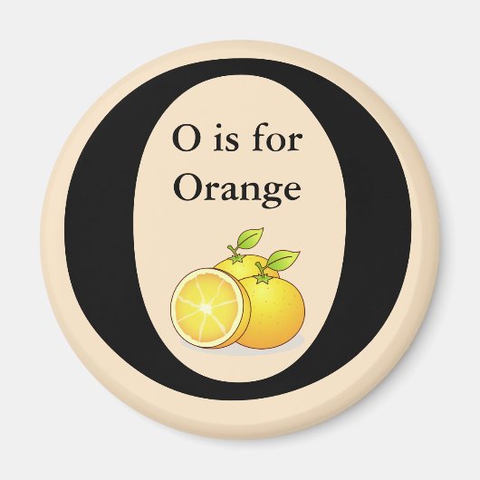 Letter O ist für Orange Children's Learning Magnet (Vorne)