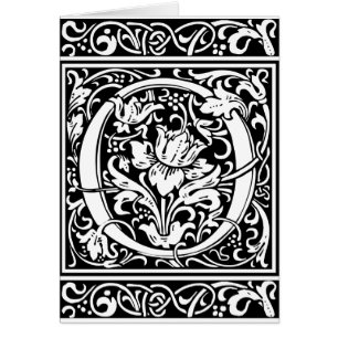 Letter O mittelalterliche Monogram Art Nouveau