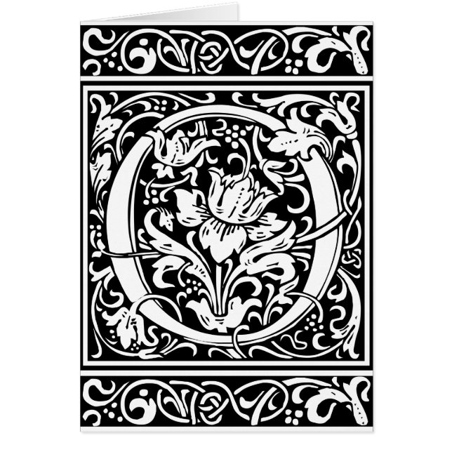 Letter O mittelalterliche Monogram Art Nouveau (Vorne)