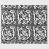 Letter O mittelalterliche Monogram Art Nouveau Geschenkpapier (Flach)