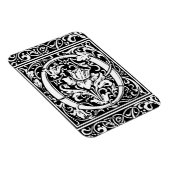 Letter O mittelalterliche Monogram Art Nouveau Magnet (Rechte Seite)