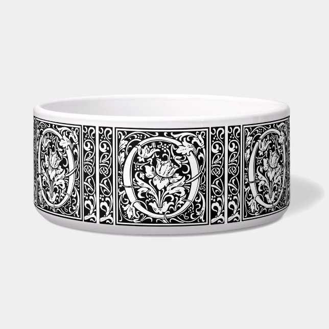 Letter O mittelalterliche Monogram Art Nouveau Napf (Vorderseite)