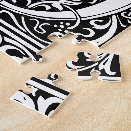 Letter O mittelalterliche Monogram Art Nouveau Puzzle (Seite)