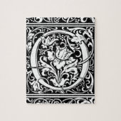 Letter O mittelalterliche Monogram Art Nouveau Puzzle (Vertikal)