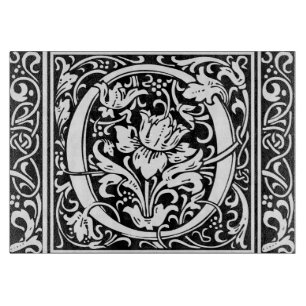 Letter O mittelalterliche Monogram Art Nouveau Schneidebrett