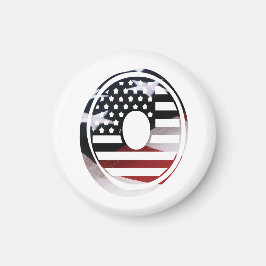 Letter O Monogram Initial USA Magnet