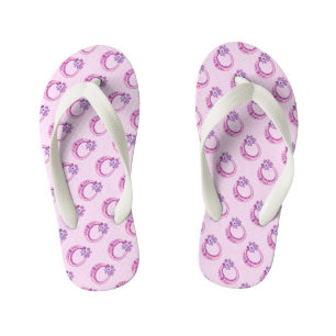 Letter O Monogramm Doodle Art Flip Flops Kinderbadesandalen
