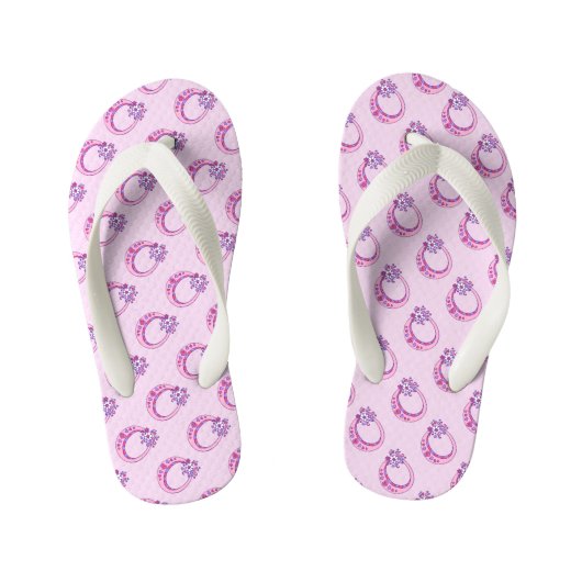 Letter O Monogramm Doodle Art Flip Flops Kinderbadesandalen (Fußbett)
